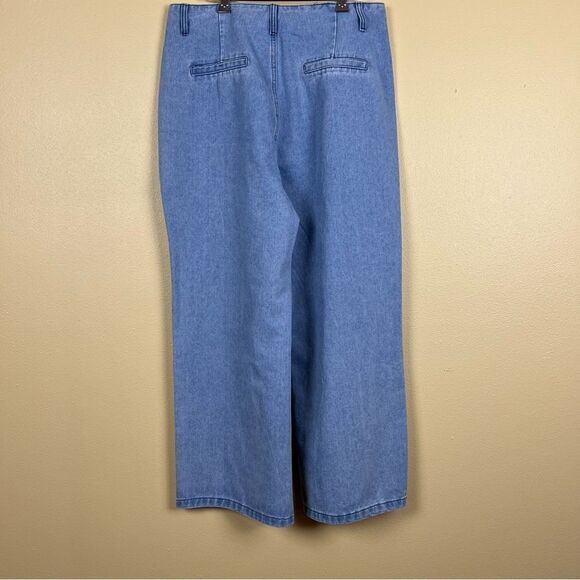 Miss Sparkling Flared Wide leg High Waisted Jeans Button Pockets Denim Jeans XL - Picture 2 of 7